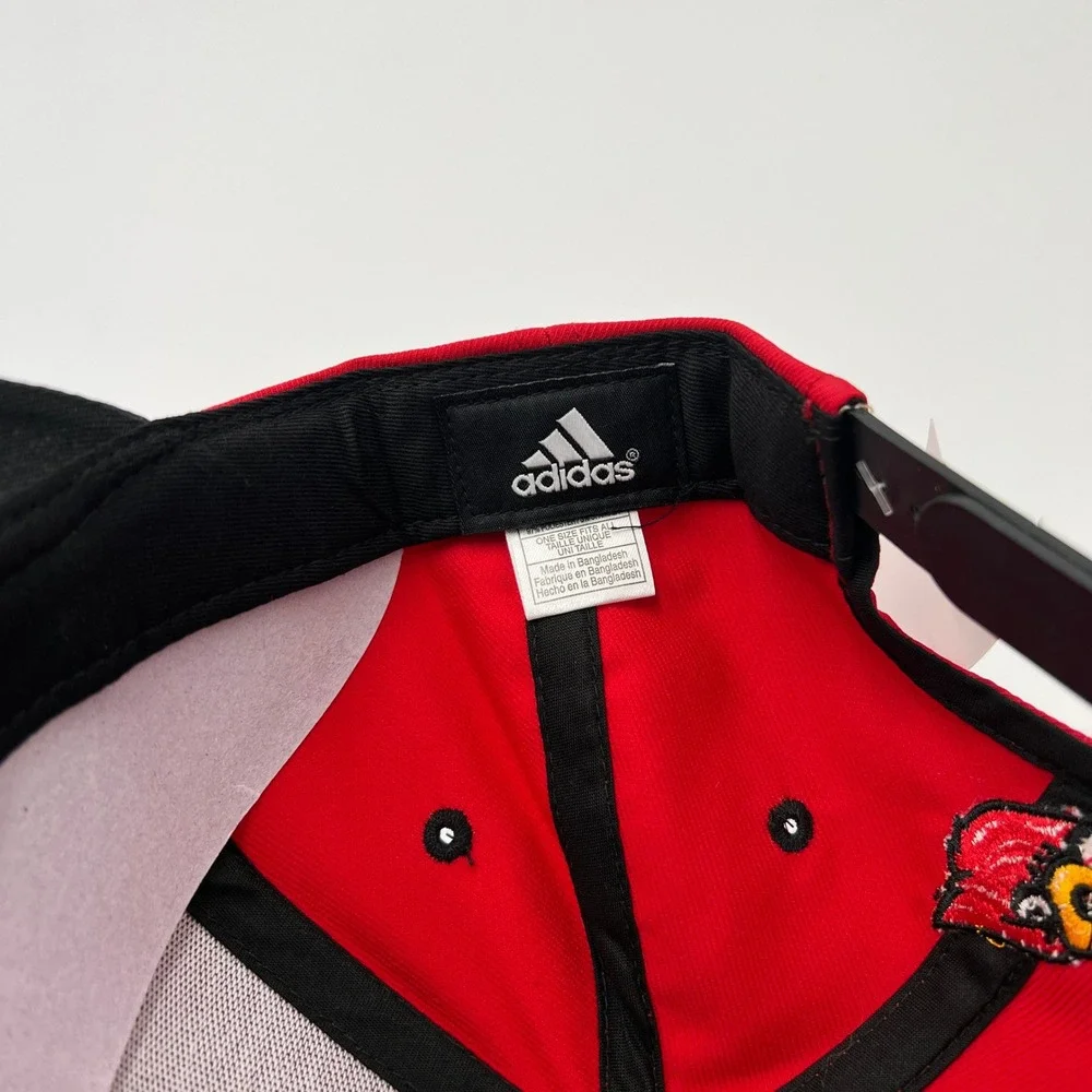 Adidas Louisville Hoops Snapback Hat Red Black Cardinals Basketball OSFA‎ Cap
